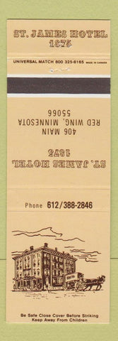 Matchbook Cover - St James Hotel Red Wing MN
