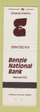 Matchbook Cover - Benzie National Bank Frankfort MI
