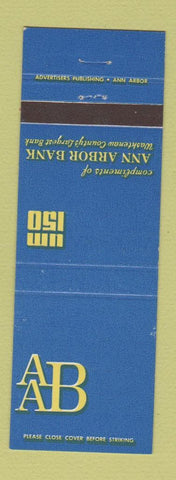 Matchbook Cover - Ann Arbor Bank MI