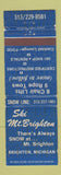 Matchbook Cover - Ski Mount Brighton MI WEAR