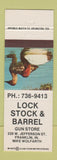Matchbook Cover - Lock Stock & Barrel Gun Store Franklin IN