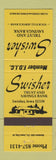 Matchbook Cover - Swisher Trust Savings Bank Swisher IA YELLOW