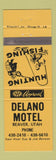Matchbook Cover - Delano Motel Beaver UT