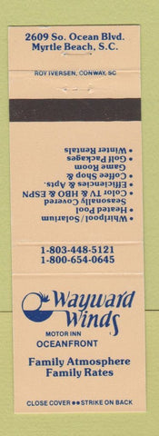 Matchbook Cover - Wayward Winds Motor Inn Myrtle Beach SC