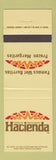 Matchbook Cover - Hacienda Mexican Restaurant