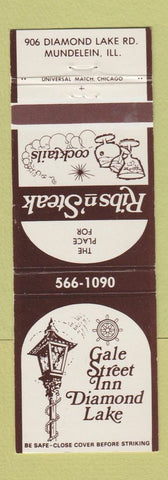 Matchbook Cover - Gale Street Inn Diamond Lake Mundelein IL