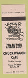 Matchbook Cover - Chuck Wagon Cafe Cotulla TX PEACH