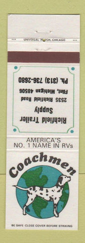 Matchbook Cover - Coachmen Trailers Richfield Flint MI