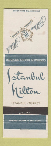 Matchbook Cover - Hilton Hotels Istanbul Hilton Turkey WEAR
