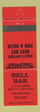 Matchbook Cover - Bell Bar Bay City MI