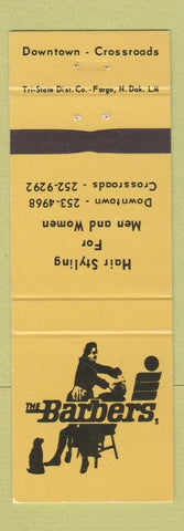 Matchbook Cover - The Barbers Hair Salon Fargo? ND