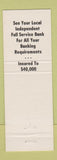 Matchbook Cover - Peoples Bank Nelsonville OH