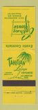 Matchbook Cover - Tahitian Lounge Chinese Cathay House Madison WI WEAR