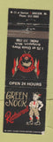 Matchbook Cover - Green Nook Restaurant Render's Bridgeport Davison MI WEAR