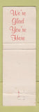 Matchbook Cover - Green Nook Restaurant Render's Bridgeport Davison MI WEAR