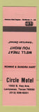 Matchbook Cover - Circle Motel Lampassas TX