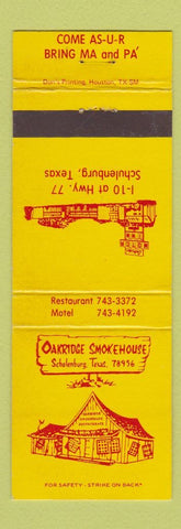 Matchbook Cover - Oakridge Smokehouse Schalenburg TX