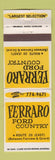 Matchbook Cover - Ferraro Ford Country Erie PA WEAR