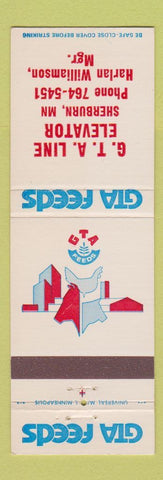 Matchbook Cover - GTA Feeds Line Elevator Sherburn MN