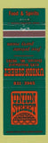 Matchbook Cover - Union Street Restaurant Detroit MI