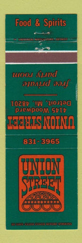 Matchbook Cover - Union Street Restaurant Detroit MI