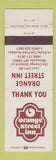 Matchbook Cover - Orange Street Inn Missoula MT