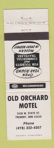 Matchbook Cover - Old Orchard Motel Fremont OH