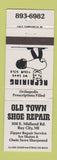 Matchbook Cover - Old Town Shoe Repair Bay City MI