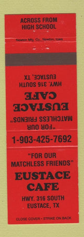 Matchbook Cover - Eustace Cafe TX