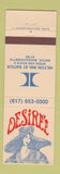 Matchbook Cover - Desire's Hilton Inn Natick MA