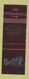 Matchbook Cover - Gardski's Restaurant Desoto TX WEAR