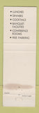Matchbook Cover - Halaxy Restaurant Santa Ana CA
