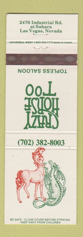 Matchbook Cover - Crazy Horse Too Strip Club Las Vegas NV WEAR