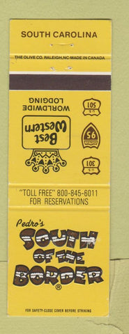 Matchbook Cover - South of the Border Dillon SC