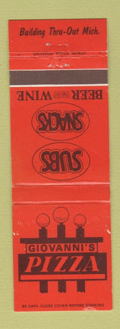 Matchbook Cover - Giovanni's Pizza MI