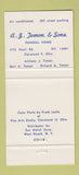 Matchbook Cover - AJ Jomon Sons Funeral Home Cleveland OH 30 Strike