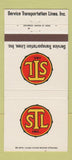 Matchbook Cover - STL Trucking Service Transport Lines IL 30 Strike