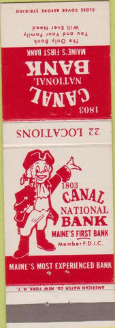 Matchbook Cover - Canal National Bank ME