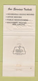 Matchbook Cover - Wolverine Moving Storage Livonia MI Trucking 30 Strike