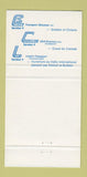 Matchbook Cover - Brazeau Transport Trucking Quebec QC 30 Strike