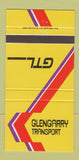 Matchbook Cover - Glengarry Transport Trucking QC Quebec 30 Strike