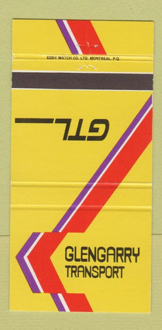 Matchbook Cover - Glengarry Transport Trucking QC Quebec 30 Strike