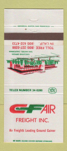 Matchbook Cover - CF Air Freight Trucking San Mateo CA 30 Strike