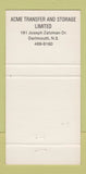 Matchbook Cover - Mayflower Trucking Acme Dartmouth NS 30 Strike