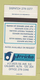 Matchbook Cover - Jericho Trucking Calgary AB 30 Strike