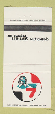 Matchbook Cover - Champlain Sept Iles Express Trucking QC 30 Strike