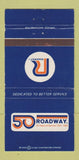 Matchbook Cover - Roadway Trucking 50th 1980 30 Strike