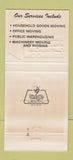 Matchbook Cover - Wolverine Moving Storage Livonia MI Trucking 30 Strike
