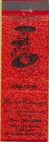 Matchbook Cover - Mario's Restaurant Huntington Beach CA