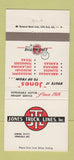 Matchbook Cover - Jones Truck Lines Trucking Springdale AR 30 Strike